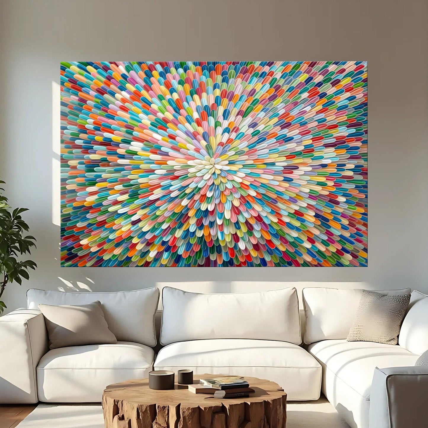 Radiant Bloom Abstract Wall Art