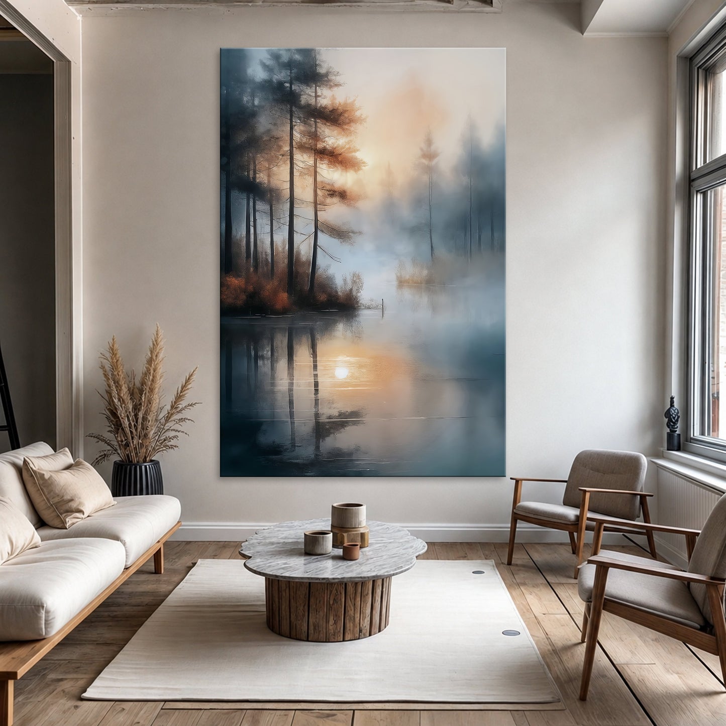 Misty Lake Wall Art