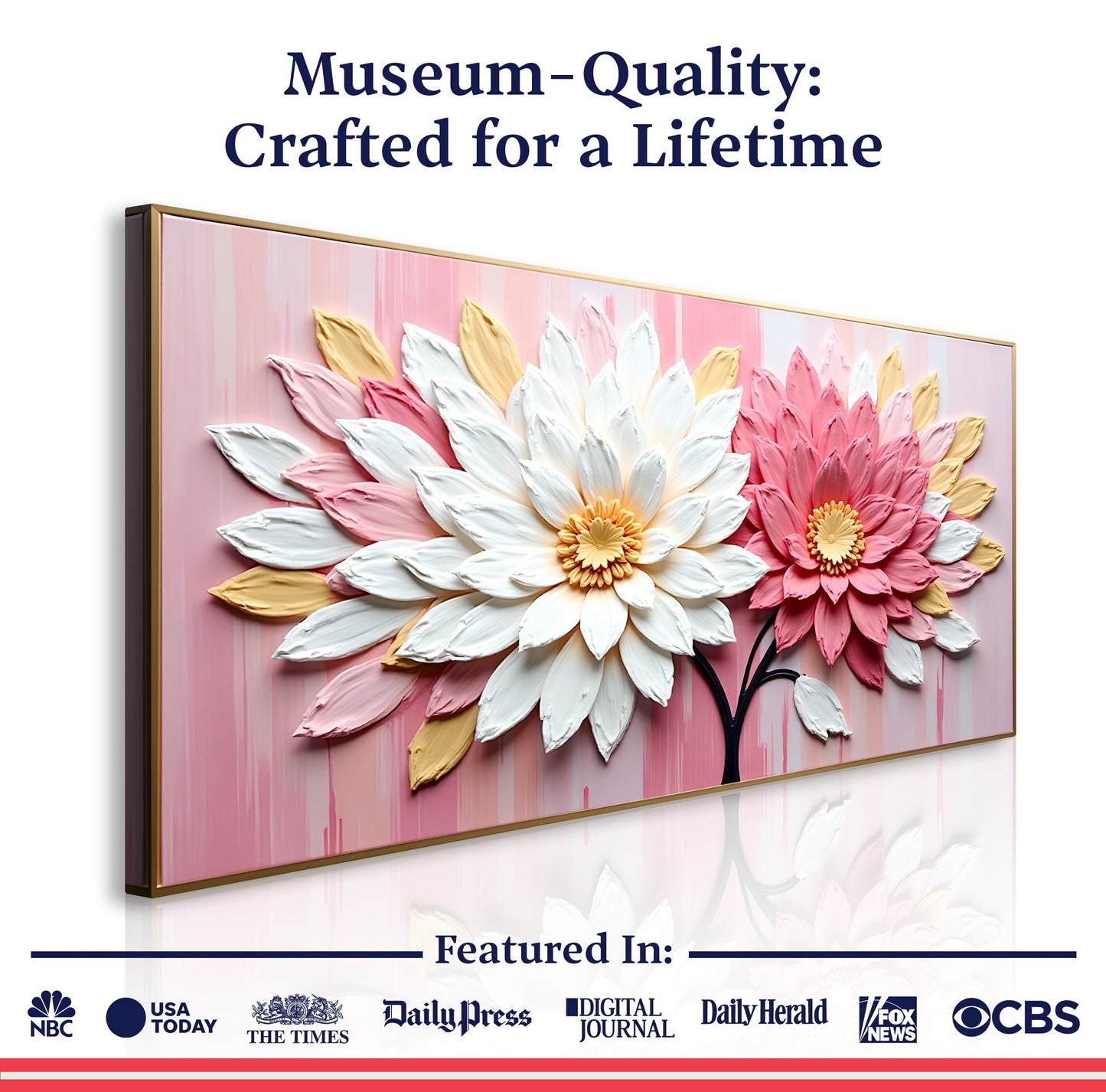Blushing Blooms Pink Wall Art