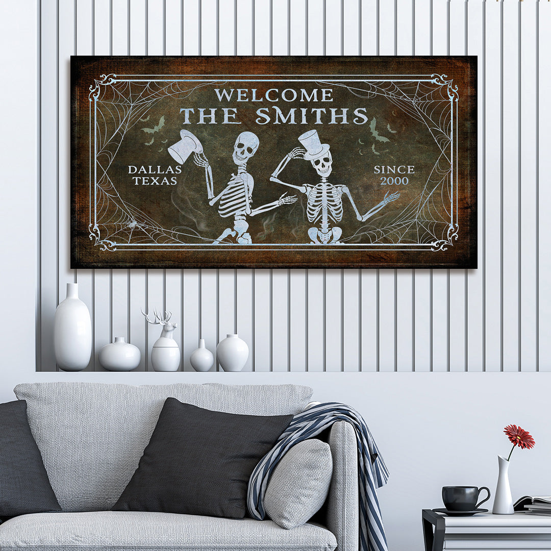 Gothic Welcome Sign