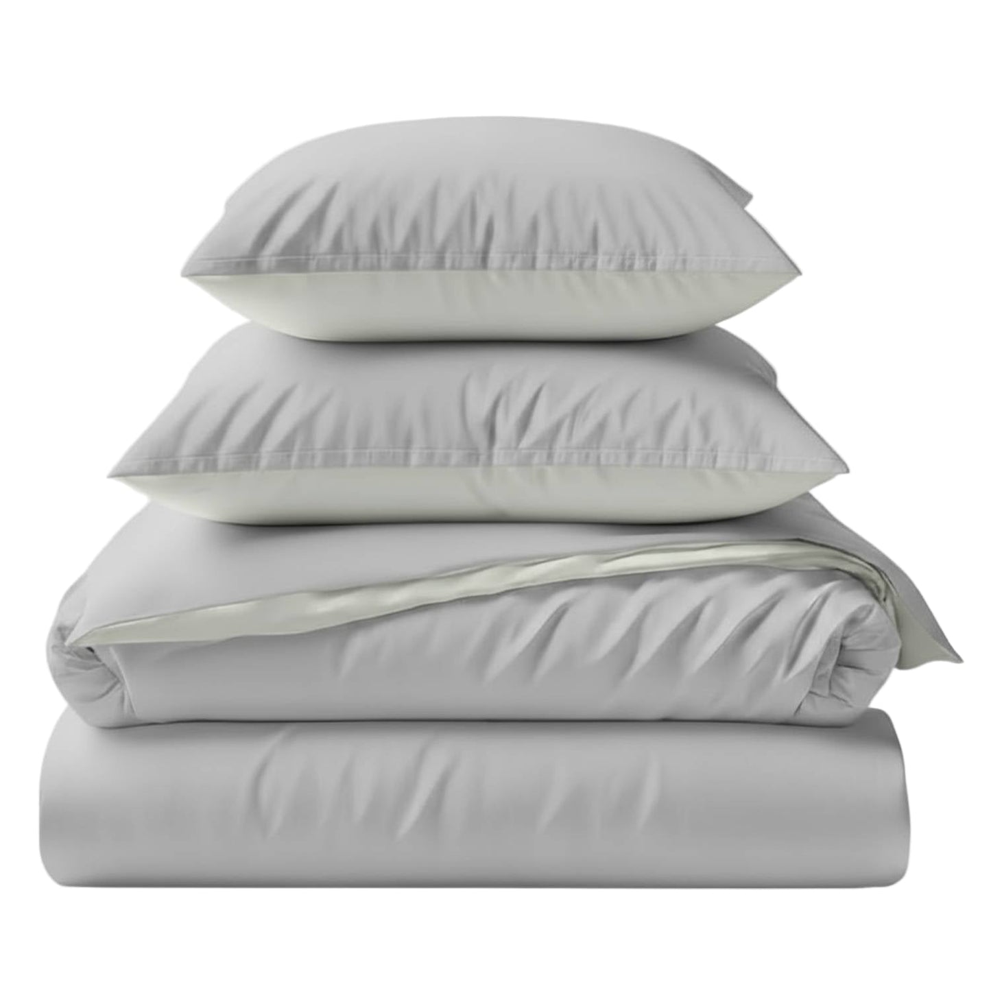Two-Tone Bamboo Viscose Duvet Cover + 2 Shams Set