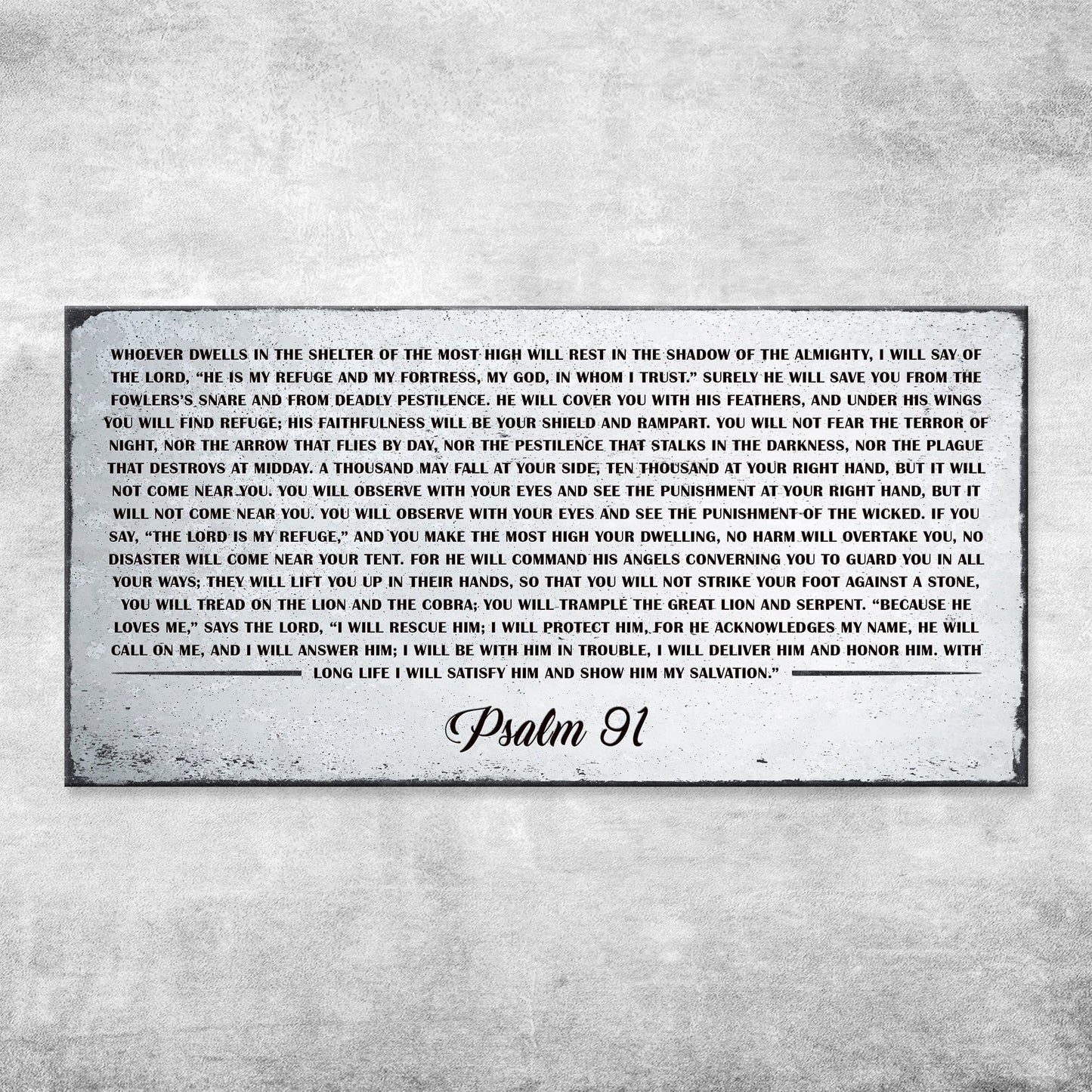 Psalm 91: 'Whoever Dwells in the Shelter of the Most High' Sign - Inspirational Christian Wall Art , Religious Decor