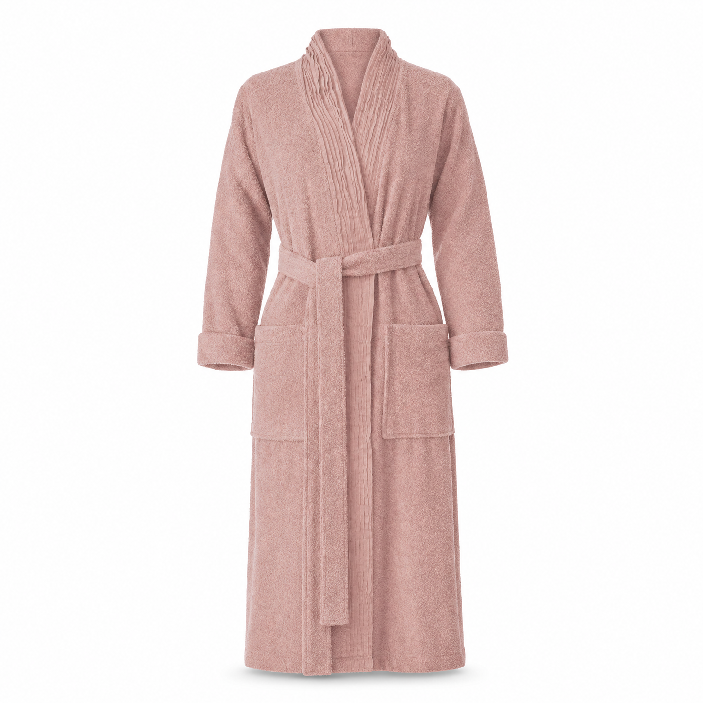 Turkish Cotton Terry Cloth Pleated Bathrobe