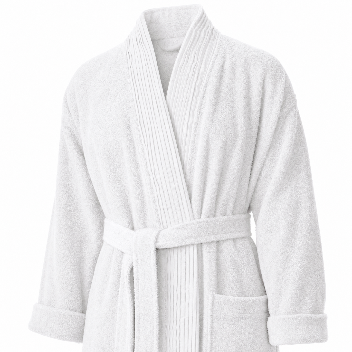 Turkish Cotton Terry Cloth Pleated Bathrobe