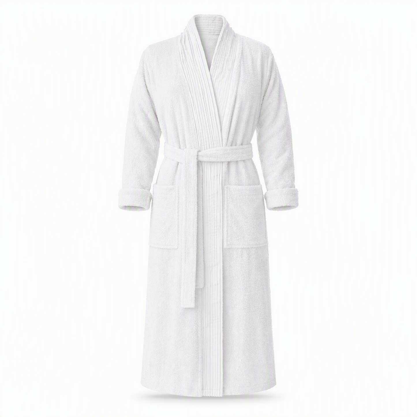 Turkish Cotton Terry Cloth Pleated Bathrobe