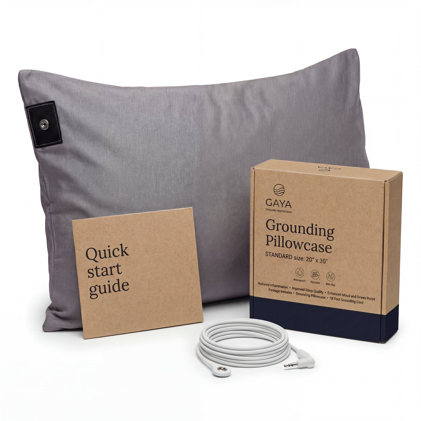 GAYA™ Grounding Pillow Case - Gray